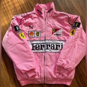 Ferrari F1 Racing Jacket - Unisex Large Rare Pink